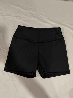 High-Waist Black Women’s Active Shorts